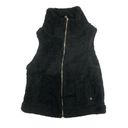 Tommy Hilfiger  Black Fuzzy Faux Fur Vest Size M Medium Black Photo 0