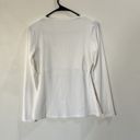 Susana Monaco  Essential V Neck Long Sleeve Top NWOT size medium white Photo 8