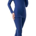 Fruit of the Loom  Women's Long Underwear Waffle Crew Neck Thermal shirt blue med Photo 7