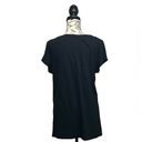 Caslon  Womens Size XL NAVY slub Knit Short Sleeve Sequin Modest  Cotton Tee Boho Photo 3