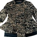 Nordstrom Trouvé  NWT Leopard Print Peplum Bomber Jacket Photo 6