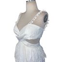 Majorelle Shauna Mini Dress in White Small New Womens Mini Pom Poms Photo 4