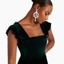 Hill House 💕💕 The Akilah Nap Dress ~ Emerald Green Velvet Small S NWT Photo 2