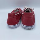 Sperry woman’s  top sider Red canvas white laces 5 Photo 4