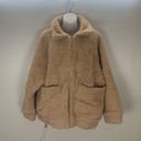 I am gia I. Am. Gia. Pixie Teddy Coat Zip Up Oversized Jacket Caramel tan Brown size XS Photo 2