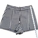 ZARA  Trafaluc Shorts Womens XS High Rise Flat Front Psychedelic White Stripe Photo 8