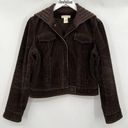 J.Crew  Corduroy Bomber Jacket Chocolate Brown Foldover Collar Women’s Size Small Photo 0