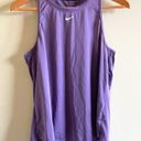 Nike  Dri-FIT One Tank Purple Athletic Yoga‎ Running Top Womens Size M Photo 2