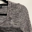 cupio  Marled Gray Stripe Asymmetrical Hem Knit Sweater Top S Photo 5