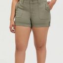 Torrid  Twill Military Utility Shorts Olive Green Cotton 12 Photo 7