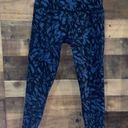 Sweaty Betty  7/8 Power Workout Leggings Black & Blue Floral Photo 0