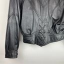 wilson's leather Vtg Y2K Wilson’s Leather Moto Cropped Jacket Sz Medium Biker Asymmetrical Photo 11