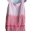 Westbound  Women Linen Blend Top XL Ombre Pink Square Neck Flowy Boho Festival Photo 2