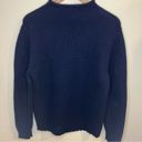 J.Crew  Navy Sweater Women's Size Small 100% Lamb Wool Preppy Fall Staple Photo 2