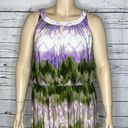 Dress Barn  Woman Size 16 Purple & Green Chevron Stripe High-Neckline Maxi Dress Photo 1