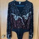 River Island Sequin Black Bodysuit Photo 0