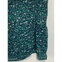 Kirra  Women's Sleeveless Ditsy Floral Scoop Neck Sheer Peplum Blue Top Size S Photo 2