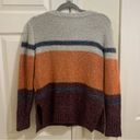 Roxy  Oversized XS Striped Sweater in Purple Grey and Orange Photo 1