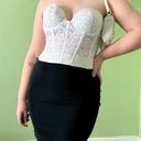 Frederick's of Hollywood  White Lace Bustier Top Photo 1