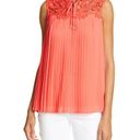 Ted Baker NEW  Lace Yoke Pleated Sherbey Blouse Pink Size 1 (XS 0-2) Casual Photo 0