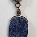 Petal NWT Edgy  Lapis & Charcoal Crystal Egypt Necklace Photo 2