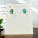 Kendra Scott NWT!  Grayson Gold Stud Earrings in Teal Abalone Photo 0