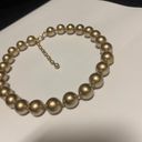 Monet Women’s Signed  Beaded Necklace Gold Tone Clasp - Faux Pearl Chunky Bead Photo 6