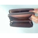 Butter Soft TUMI Chocolate Brown  Leather Double Zip Travel Wallet Photo 8