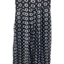 Nina Leonard  Womens Floral Dress Zip Lined Mini Sleeveless Pleated Black Small Photo 1