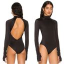 NWOT HAH We Are Hot As Hell Black Long Sleeve One Piece Swimsuit Bodysuit XS Photo 1