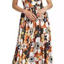 The Bar Dodo Or Jenny Long Midi Dress Flower 7 Brown Print Sz Small NWT Vintage Look Photo 0