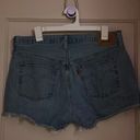 Levi’s 501 Distressed High-Waisted Denim Shorts Photo 4