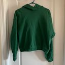 Lululemon Women’s 8  Relaxed Cropped Hoodie Everglade Green Cotton Terry Photo 2