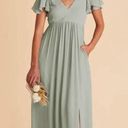 Birdy Grey  Hannah Empire Maternity Dress flutter sleeves Chiffon Sage size XXL Photo 3