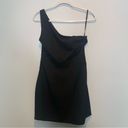 superdown  Revolve Black One Shoulder Midi Dress Fitted Waist Photo 1