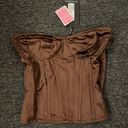 Pretty Little Thing Brown Corset Top Photo 2