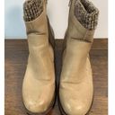 Baretraps  Women's Danette Chunky Heels Sock Knit Tan Ankle Boots Size 8 Photo 9