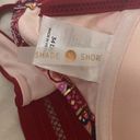 Shade & Shore NWOT  Bikini Top colorful mandolin print with gold Size 34 DD Photo 5