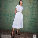 J.Crew NEW  White Cotton Shirt Dress M Photo 10