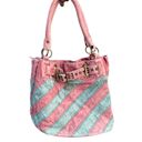 Pink & Blue Y2K D & L Vogue Tote Shoulder Bag Purse Photo 0