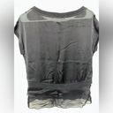 Diesel  Box Fit Oversized Crop S/L Tee Chiffon Layered Punk Rave Gothic Xs Small Photo 4