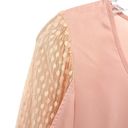 Doe & Rae  Anthropologie Peach Lace Sleeve Blouse Photo 6