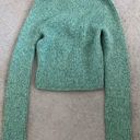 Aerie Cropped Green Polo Sweater Photo 4