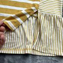 Umgee  Blouse Womens Size 1X Striped Boxy Boutique Yellow Boho Preppy Classic Photo 7