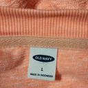 Old Navy  neon coral terrycloth lounge cropped sweatshirt size large Photo 5