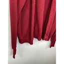 JC Penny Vtg  Red Knit Long Sleeve Cardigan Sweater Women's Size X-Large Tall XLT Photo 1