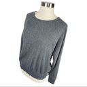 Nine West  Charcoal Gray Ribbed Crewneck Pullover Sweater Photo 1