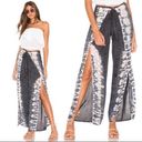 Young Fabulous and Broke  Tie Dye Fauna Split Wide Leg Pant Robin Cayman Wash M Photo 1