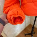 Free People FP MOVEMENT  Neon Orange Puffer Fleece Jacket Cropped Insulated Sz L Photo 5