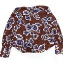 Tanya Taylor  Women's Brown Briella Silk-Blend Floral Top Size 4 Photo 4